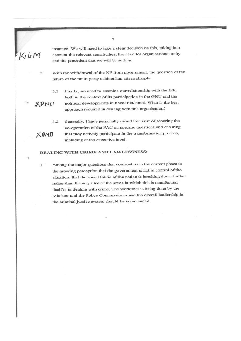 Anc Nmnotes For Opening Of Nec Meeting 16 August 1996 Mandela Papers Box 4 Folder 38 014